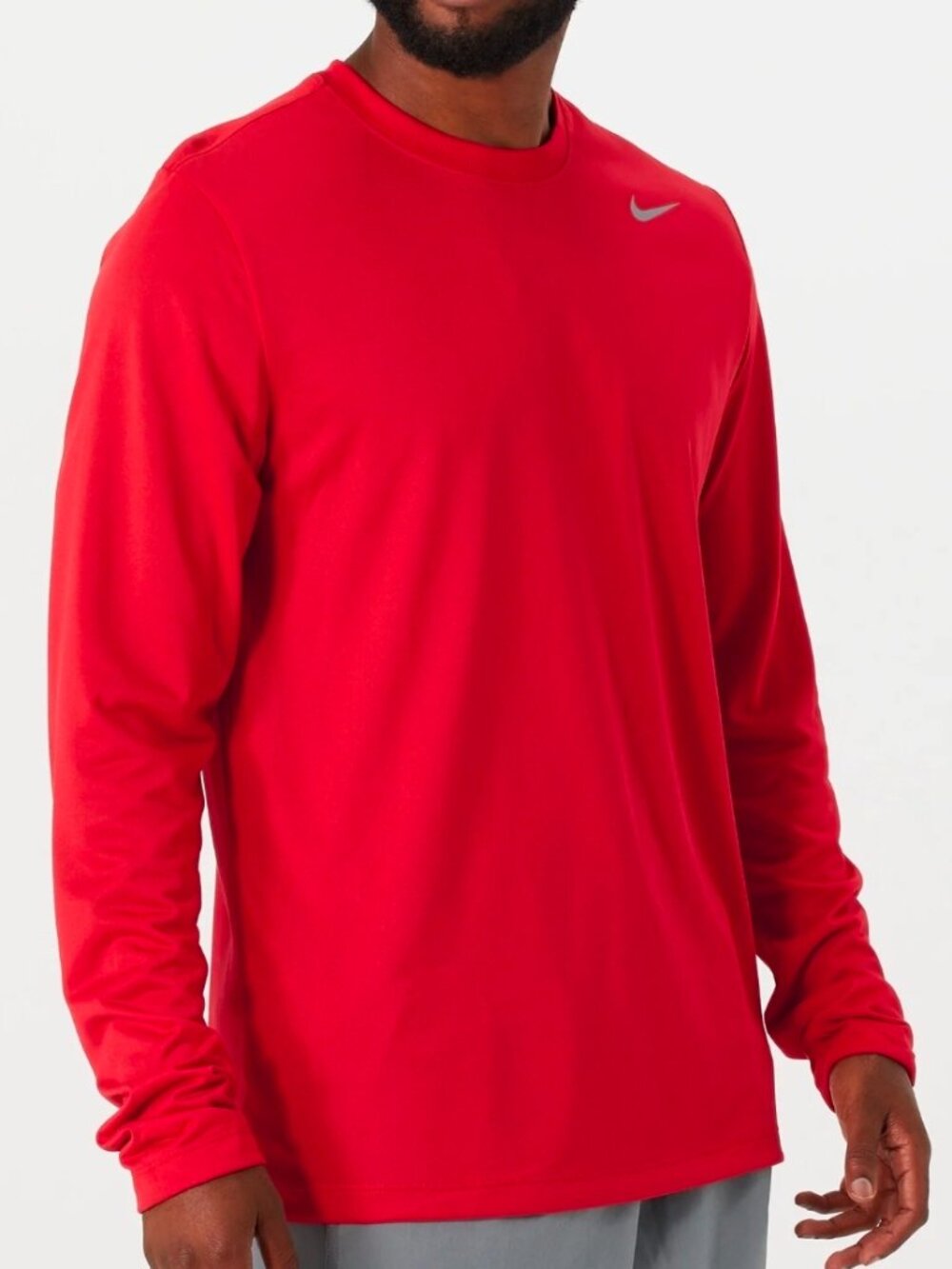 Men's Nike Legend Dri-Fit Ling Sleeve Shirt (Red) XL
